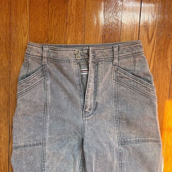 Anthropologie Pilcro Tapered Barrel Wide Leg Jeans Pants, Blue Gray Denim, 27 - Picture 3 of 10